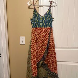 Colorful Patchwork Maxi Dress